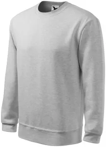 Herren/Kinder Sweatshirt ohne Kapuze, hellgrauer Marmor, XL