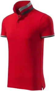 Herren Poloshirt mit Stehkragen, formula red, 2XL