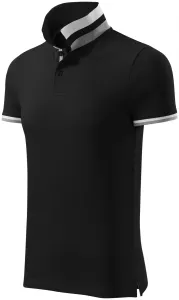 Herren Poloshirt mit Stehkragen, schwarz, M #704298