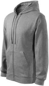 Herren Sweatshirt mit Kapuze, dunkelgrauer Marmor, XL