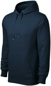 Herren Sweatshirt mit Kapuze ohne Reißverschluss, dunkelblau, M #710021