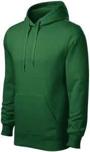 Herren Sweatshirt mit Kapuze ohne Reißverschluss, Flaschengrün, M