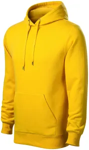 Herren Sweatshirt mit Kapuze ohne Reißverschluss, gelb, S