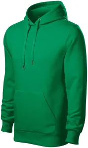 Herren Sweatshirt mit Kapuze ohne Reißverschluss, Grasgrün, XL