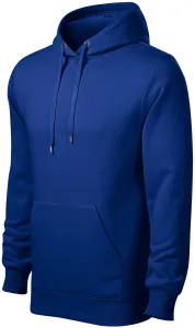 Herren Sweatshirt mit Kapuze ohne Reißverschluss, königsblau, 3XL