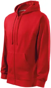 Herren Sweatshirt mit Kapuze, rot, 2XL