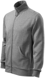 Herren Sweatshirt ohne Kapuze, dunkelgrauer Marmor, XL
