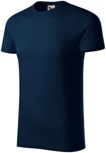 Herren-T-Shirt aus strukturierter Bio-Baumwolle, dunkelblau, 2XL