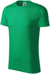 Herren-T-Shirt aus strukturierter Bio-Baumwolle, Grasgrün, 3XL