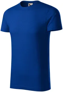 Herren-T-Shirt aus strukturierter Bio-Baumwolle, königsblau, S #710561
