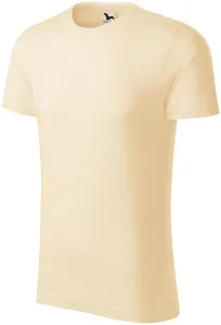 Herren-T-Shirt aus strukturierter Bio-Baumwolle, mandel, S