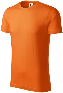Herren-T-Shirt aus strukturierter Bio-Baumwolle, orange, M