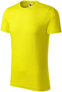 Herren-T-Shirt aus strukturierter Bio-Baumwolle, zitronengelb, L