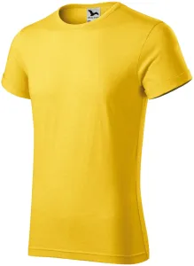 Herren T-Shirt mit gerollten Ärmeln, gelber Marmor, XL