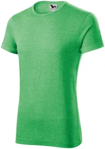 Herren T-Shirt mit gerollten Ärmeln, grüner Marmor, L