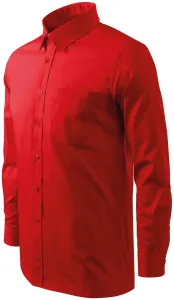 Herrenhemd mit langen Ärmeln, rot, S #1353251