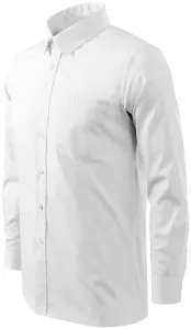 Herrenhemd mit langen Ärmeln, weiß, XL #1353233