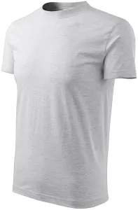 Klassisches T-Shirt, hellgrauer Marmor, M