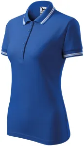 Kontrast-Poloshirt für Damen, königsblau, 2XL