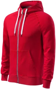 Kontrastiertes Herren-Sweatshirt mit Kapuze, formula red, 3XL #705014