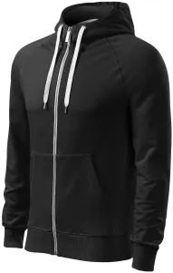Kontrastiertes Herren-Sweatshirt mit Kapuze, schwarz, L