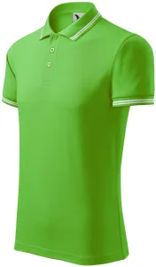 Kontrastiertes Poloshirt für Herren, Apfelgrün, S #706752