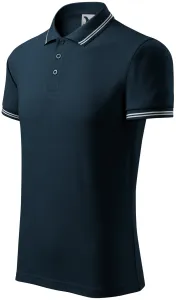 Kontrastiertes Poloshirt für Herren, dunkelblau, L #706831