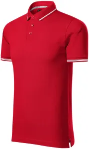 Kontrastiertes Poloshirt für Herren, formula red, 2XL