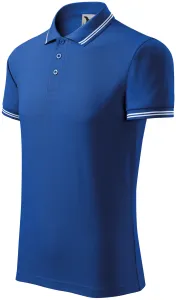 Kontrastiertes Poloshirt für Herren, königsblau, XL