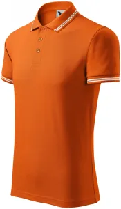 Kontrastiertes Poloshirt für Herren, orange, 3XL #706794