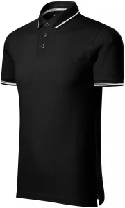 Kontrastiertes Poloshirt für Herren, schwarz, 2XL #703439