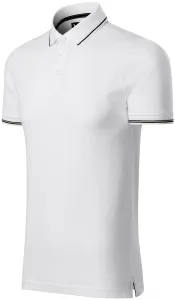 Kontrastiertes Poloshirt für Herren, weiß, 2XL #374583