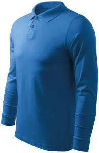 Langärmliges Poloshirt für Herren, hellblau, S #707495