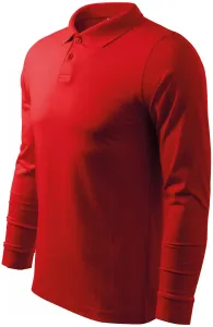 Langärmliges Poloshirt für Herren, rot, S #707489