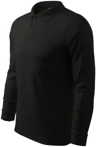 Langärmliges Poloshirt für Herren, schwarz, XL #707487