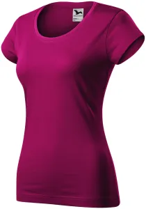 Slim Fit Damen T-Shirt mit rundem Halsausschnitt, fuchsie, 2XL #378940