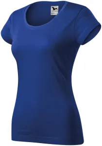 Slim Fit Damen T-Shirt mit rundem Halsausschnitt, königsblau, XS #708776