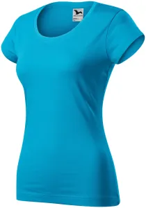 Slim Fit Damen T-Shirt mit rundem Halsausschnitt, türkis, M