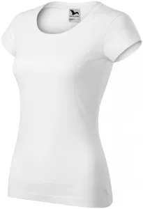 Slim Fit Damen T-Shirt mit rundem Halsausschnitt, weiß, XS