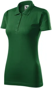 Slim Fit Poloshirt für Damen, Flaschengrün, 2XL