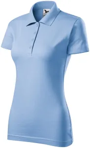 Slim Fit Poloshirt für Damen, Himmelblau, L