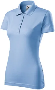 Slim Fit Poloshirt für Damen, Himmelblau, XL