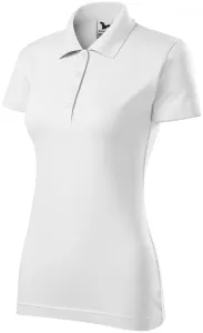 Slim Fit Poloshirt für Damen, weiß, L #379265