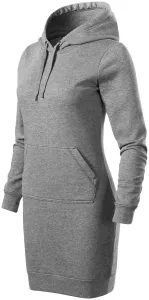 Sweatshirt-Kleid für Damen, dunkelgrauer Marmor, XS