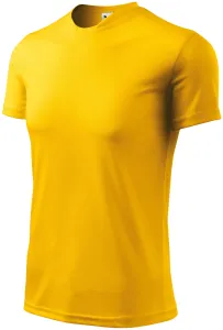 T-Shirt mit asymmetrischem Ausschnitt, gelb, L #376638