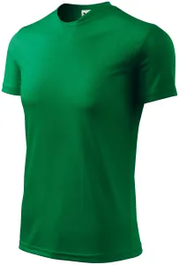 T-Shirt mit asymmetrischem Ausschnitt, Grasgrün, L