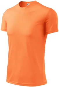 T-Shirt mit asymmetrischem Ausschnitt, Neon Mandarine, 2XL