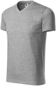 T-Shirt mit kurzen Ärmeln, gröber, dunkelgrauer Marmor, L