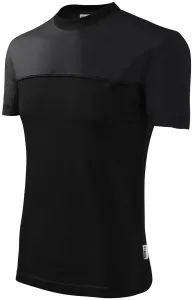 T-Shirt mit zwei Farben, Ebenholz Grau, 4XL