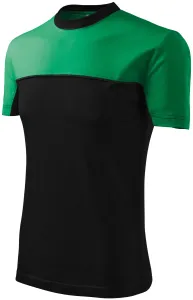 T-Shirt mit zwei Farben, Grasgrün, XL